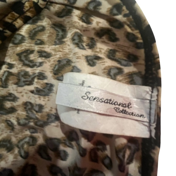 Stylish Leopard Print One-Shoulder Romper Size Large - Picture 5 of 6